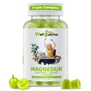 Yetişkinler için Magnezyum Kompleksi: Magnezyum Glycinate Malate Taurate for Men Women Support Sleep Mood Balanced Bones Muscle Health Sugar Free Organic 60CT
