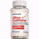 Genişletilmiş Salı Caffeine Pills + Caffeine L-Theanine + Focus & Energy Supplement + No Jitters, No Crash + Natural - 120 Capsules