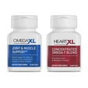 OmegaXL Ortak Destek Supplement - Doğal Kas Desteği, Green Lipped Mussel Oil, Soft Gel Pills, Drug-Free, 60 Count + HeartXL 30 Count, High Potency-7 Mix