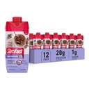 SlimFast protein Shake, Chocolate- 20g protein, Meal Change Shake içmeye hazır, Low Carb ve Low Sugar ile yüksek protein, 24 Vitamin ve Mineral, 12 (Pazar 1) (Pazar Mayıs Vary)
