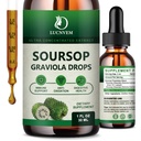 (2 Pack) Organik Soursop Graviola Liquid Drops, Soursop Ekstraksiyon Doğal Antioksit, Hücre Destek & Rejenerasyonu, Immune Boost, Soursop Bitters Sıvı Multivitamin - 2 FL OZ OZ