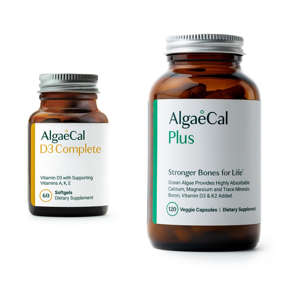 ALGAECAL Sche - D3 Tamam (1000 IU) + K2, Vitamin E, Vitamin A & Plant-Based Kalsiyum Güçlü Kemikler için