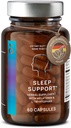 N°6 Doğal Uyku Melatonin 1 mg & L-Tryptophan - Passionflower, Valerian Root & More - Geliştirilmiş Uyku Tamamı - Restful Nights için 60 Capsules