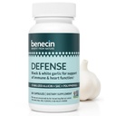 Benecin Savunma 1500 mcg Capsule başına Süreklileştirilmiş Allicin per Capsule | Plus yüksek miktarda SAC & Polyols Black Garlic | Güçlü Immune & Heart Function Vegetarian Caps (1 Count)