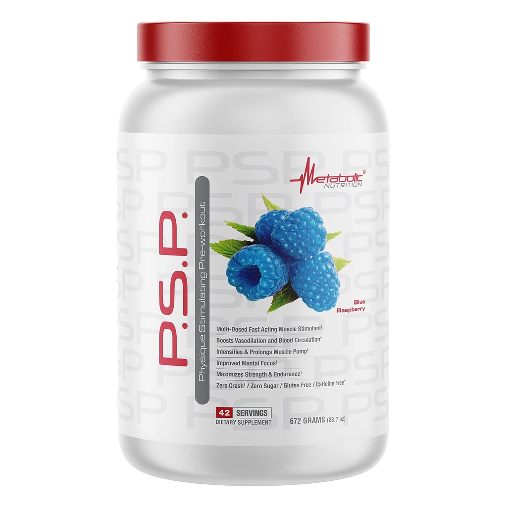 Metabolik Beslenme P.S.P. Fiique Stimulating PreWorkout 672g Zero Sugar Caffeine Free (Mavi Raspberry)