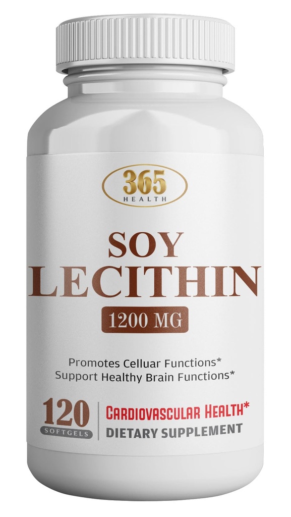 SA LFE Lecithin 1200 mg, Yüksek Potency, 120 Softgels, Essential Fatty Asits'ın Doğal Kombinasyonu Beyin & Nerve Function- Lecithin Food Grade, 1200 mg per Service, Diyetary Supplement