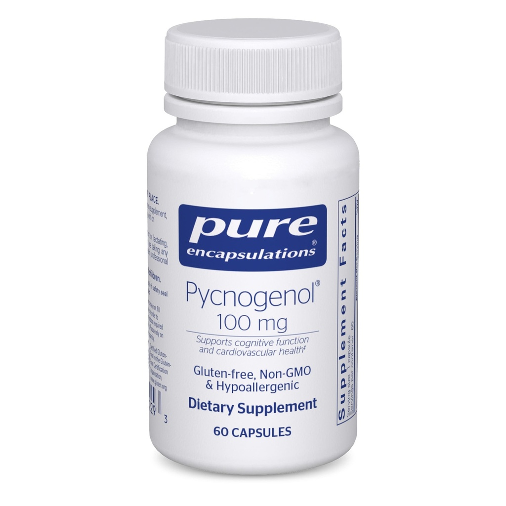 Pure Encapsulations Pycnogenol 100 mg | Makallergenic Supplement to teşvik etmek ve Antioksit Desteği sağlamak | 60 Capsules