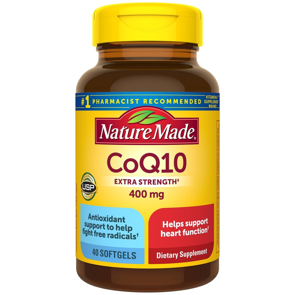 Doğa CoQ10 400 mg, Kalp Sağlığı Desteği için Diyet Supplement, 40 Softgels, 40 Gün Supply