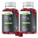 Yetişkinler için Viteey Prebiyotik Fiber Gummies, 5g - Gut Health & Digestive ► Fiber Supplement Gummies - Zero Sugar eklendi, Vegan, Gluten-Free - 120 Count Count