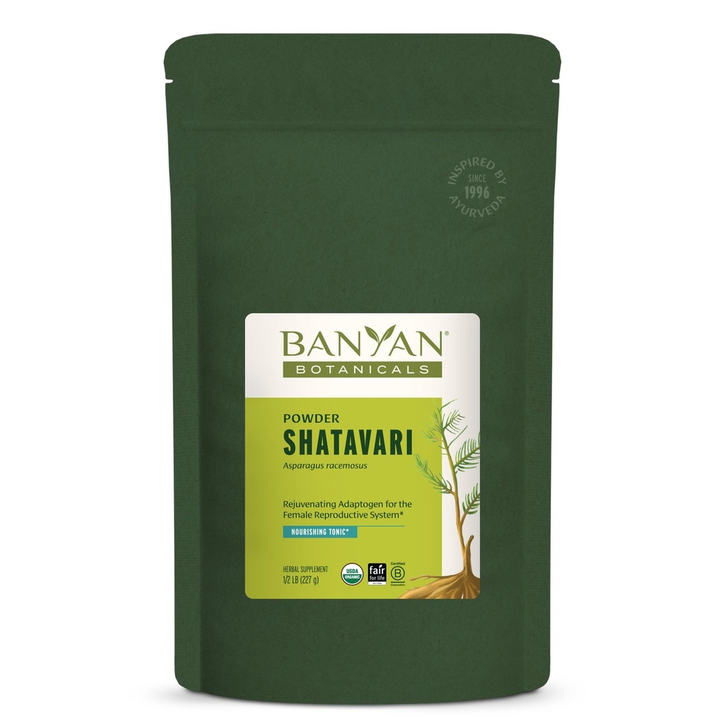 Banyan Botaniks Shatavari Toz – Organik Asparagus Racemosus Root Toz – Sağlıklı Reproductive System* – 1/2 lb. – Non-GMO Sustainable Sourced Vegan