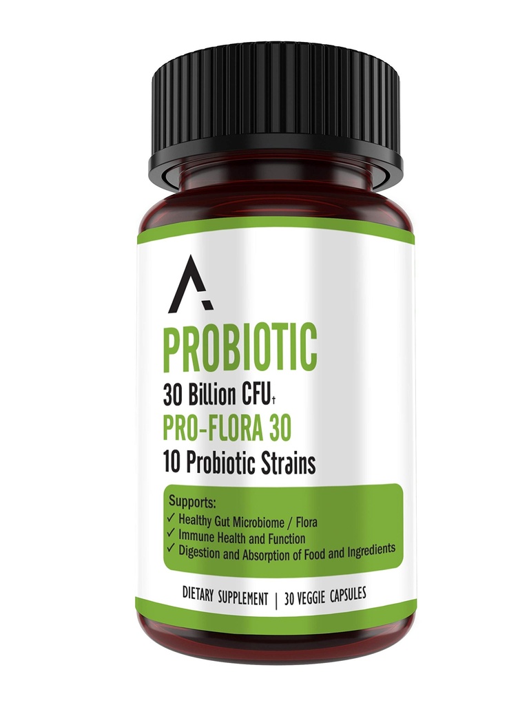 Ascendant Beslenme Bacillus Subtilis Probiyotik - Kadınlar ve Erkekler için 30 Milyar CFU Multi-Strain Probiyotikler - Destekler Digestive and Gut Health - 30 Capsules