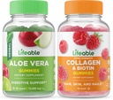 Lifeable Aloe Vera + Collagen & Biotin, Gummies Sche - Great Tasting, Vitamin Supplement, Gluten Free, GMO Free, Chewable