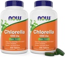 Şimdi Chlorella 1000 mg Tabletler - 200 Kont (Pack of 2) - Doğal Occurring Chlorophyll, Beta-Carotene - Non-G Beta, Vegan - Green Super Food Supplement for Women and Men