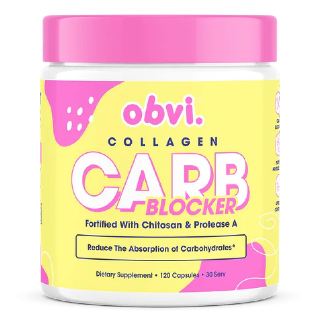 Obvi Guilt-Free Carb Blocker | Destekler Fitness Hedefleri | Carb Abhidr Blocker with White Kidney Bean Extract | 120 Capsules, 30 Servisler