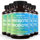 Zentastic Probiyotiks & Prebiyotiks Supplement - 50 Milyar CFU - Men & Women's Immune & Digestive Health - 16 Strains - Raf Stable - 300 Gecikme Veggie Capsules