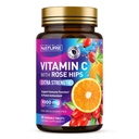Nature Chewable Vitamin C ile Rose HIPS - 1000 mg Immune Support Supplement - Non-GMO, Gluten-Free, Vegan - Enerji ve Collagen Boost için Güçlü Antioksi - Orange Flavor – 60 Tablet
