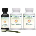 Dr Clark Store Intestine Support & Cleanse Kit - The Original Green Tincture from Black Walnut Hulls, Wormwood, and Cloves- Helps Place Perfect Intestinal Function