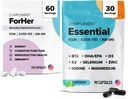 Her & Essential Vegan Multivitamin Sche - 30 Günlük Kadın Sağlığı Desteği Omega 3, B12, D3, Iron, Folate & More - Enerji, Immunity & Hormonal Denge