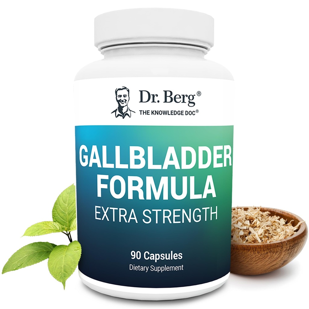 Dr. Berg Gallbladder Formula Ekstra Güç - Ox Bile Toz ve Conjugate Bile Asit - Digestive Enzymes Proprietary Mix - Full 45-Day Supply - 90 Cooking Capsules