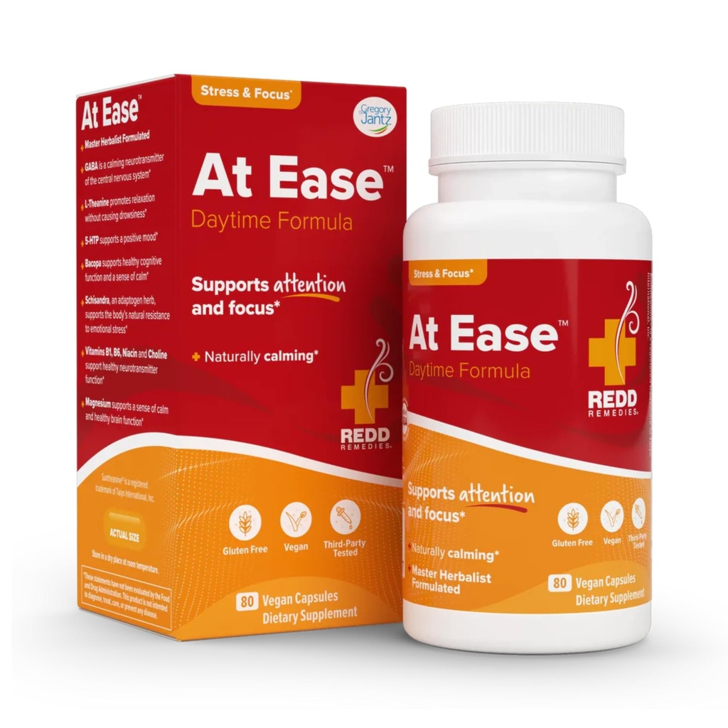 Redd Remedies, Ease, Destekler Rahatlama ve Stres Direnişi, 80 Vegan Capsules