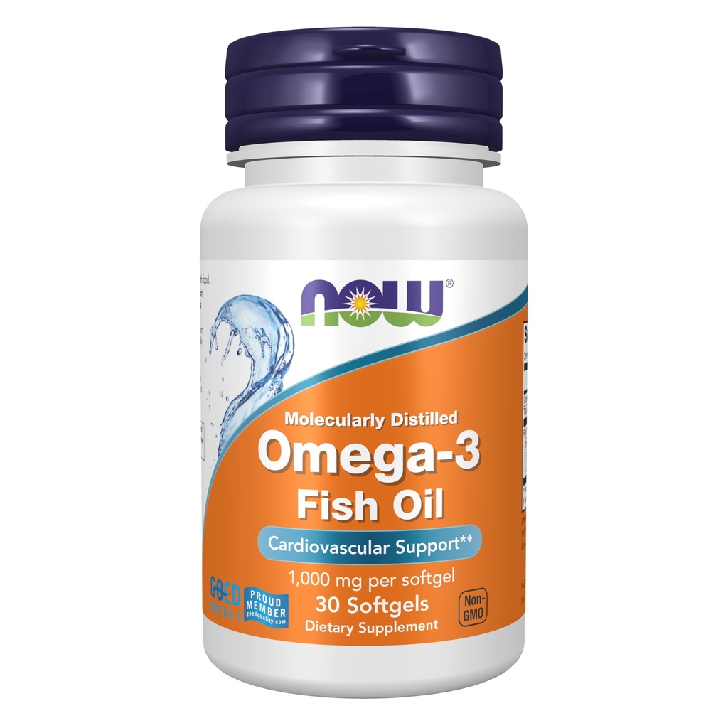 Şimdi Gıdalar Tamamlıyor, Omega-3 180 EPA / 120 DHA, Moleküler Olarak Depres, Cardiovascular Destek*, 30 Softgels