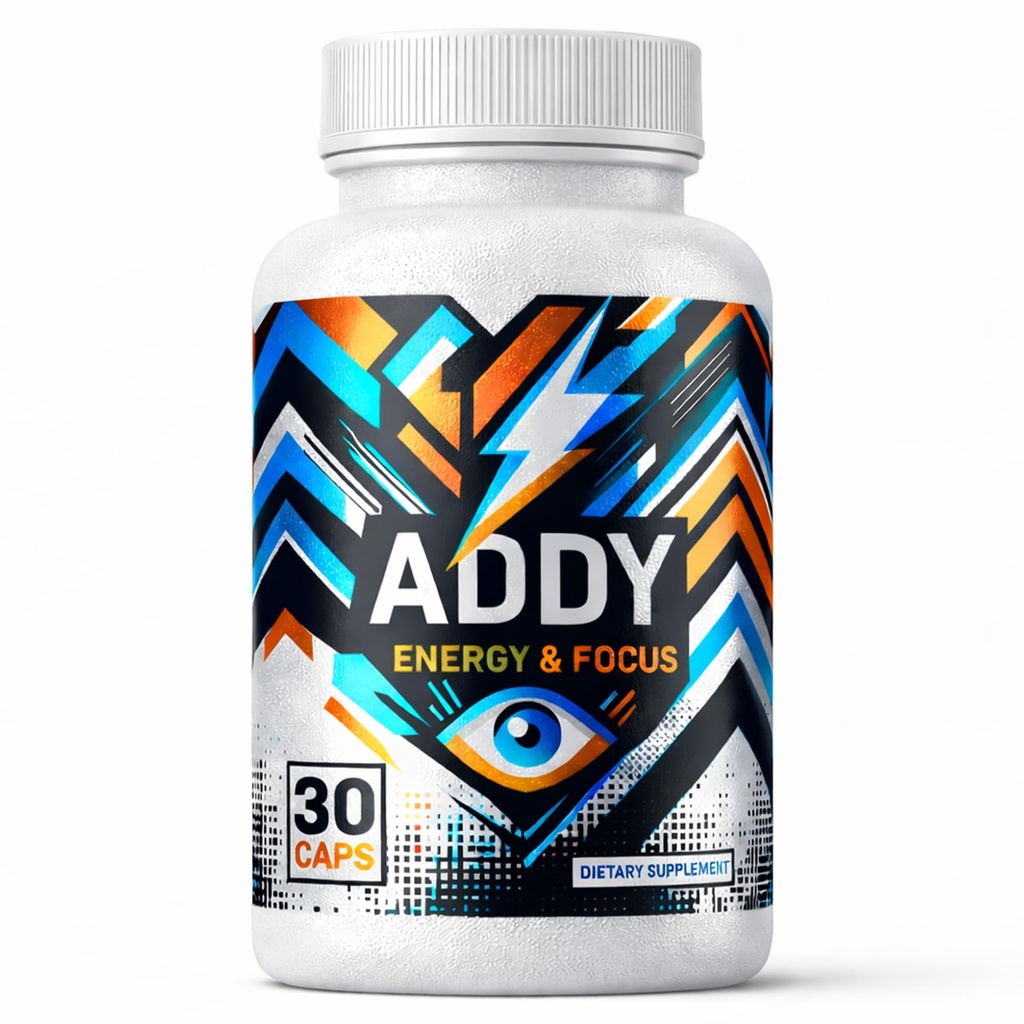 Addy Energy - Focus & Energy Supplement - Brain ATM - Adderall Alternative - Focus, Art Verimlilik - Temiz Enerji - Sharp Focus - 30 Day Supply - 30 Day Supply