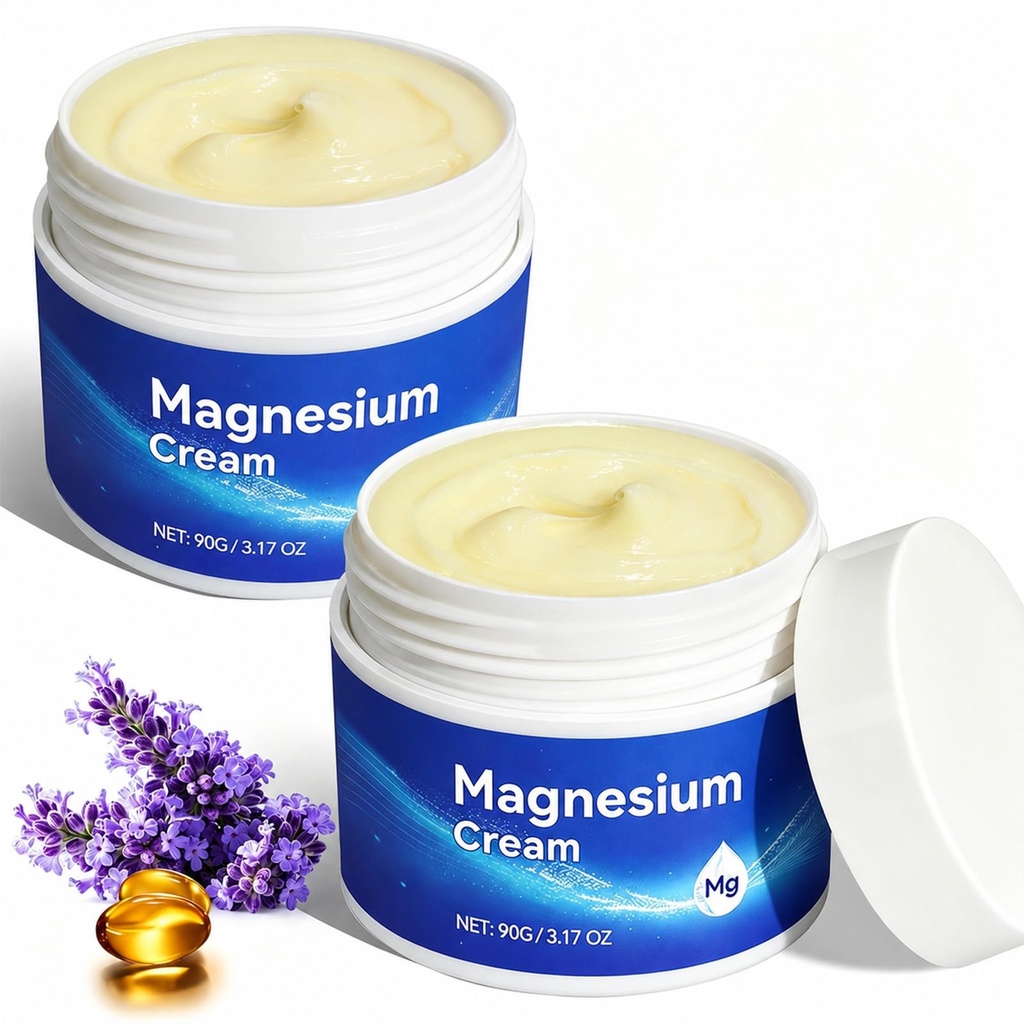 Vücut için Magnezyum Yağı - Ayaklar için Magnezyum Yağı, Saf Premium Magnezyum Kas Soreness için Vitamin E ve Almond Oil