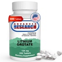 Dr. Hans Nieper Lityum Orotate 5 mg, 200 Kont, Lab Test Edildi, Non-GMO, Gluten Free, Vegan Dostu, Beyin Sağlığı Destekler