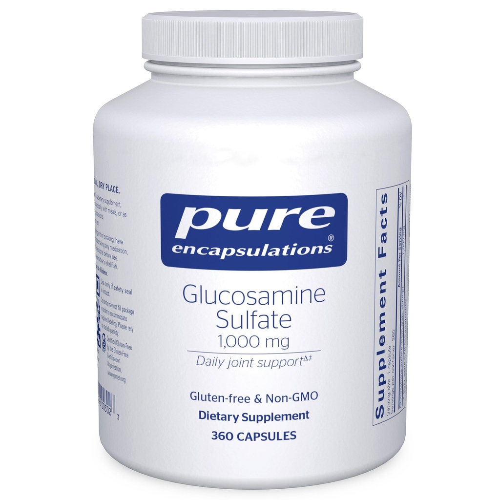 Saf Encapsulations Glucosamine Sulfate 1000 mg | Ortak Destek ve Hareketlilik için Tamam, Kartilage Health ve Connective Tissue* | 360 Capsules