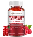 Magnezyum Glycinate Gummies, Sugar Free Magnezyum Supplement with Magnezyum Glycinate 400 mg, Magnezyum L-Threonate 200 mg for Calm Mood, Muscle, Bone & Sleep for Yetişkinler, 60 Raspberry Gummies