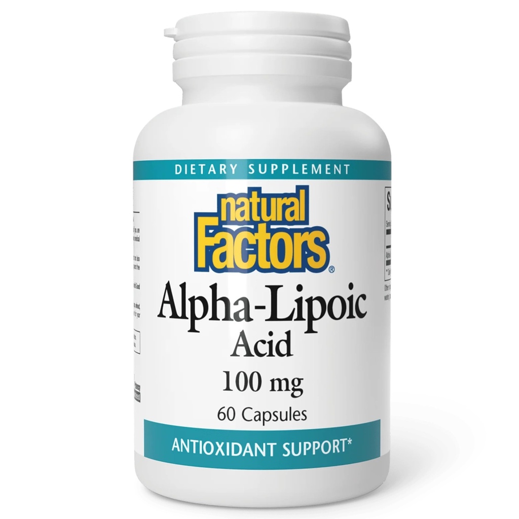 Doğal Faktörler Alfa-lipoic Acid 100 mg Capsules, 60-Kırık