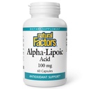 Doğal Faktörler Alfa-lipoic Acid 100 mg Capsules, 60-Kırık