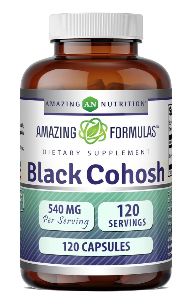 Amazing Formulas Black Cohosh Supplement | 540 Mg per Service | Capsules | Non-GMO | Gluten-Free | Made in USA (1 Pack | 120)