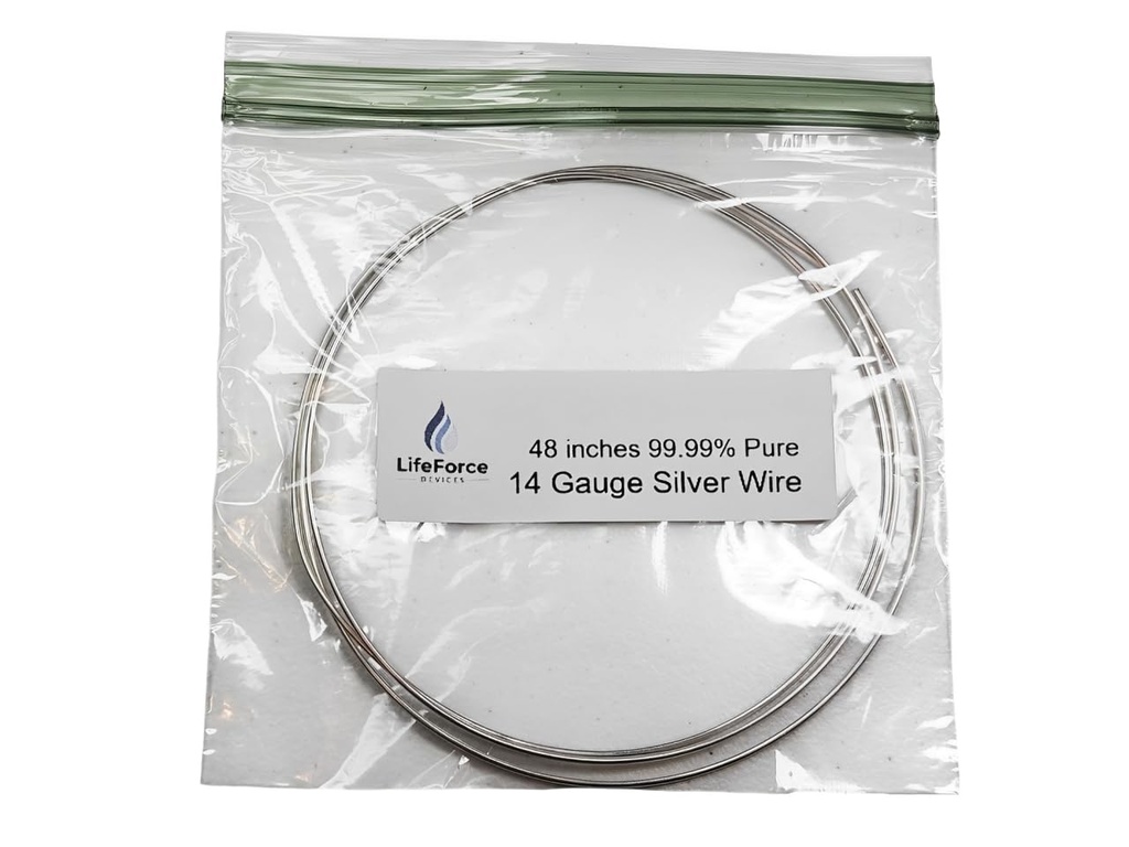 Pure Silver Jeneratör Wires – 9999 Silver elektrotlar – Pre-Cut 48-Inch 14 Gauge Wires – Fits LifeForce Jeneratörs