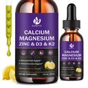 (2 Pack) Gıda Magnezyum çinko sıvısı Kadınlar ve Erkekler için damlalar - Bone & Dişler, Immune Desteği, Magnezyum Glycinate, C D3 K2 B6 ve Sea Moss | Sugar Free