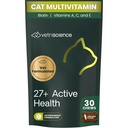 Vetri Science 27+ Aktif Sağlık Chews, Nu Cat Daily Multivitamin for Cats and Kittens, Dengeli Vitaminler, Mineraller ve Antioksiler, Sağlık ve Sağlık Desteği, Balık, 30 Count