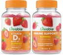 Lifeable Vitamin D 5000 IU + Immune Support, Gummies Sche - Great Tasting, Vitamin Supplement, Gluten Free, GMO Free, Chewable Gummy