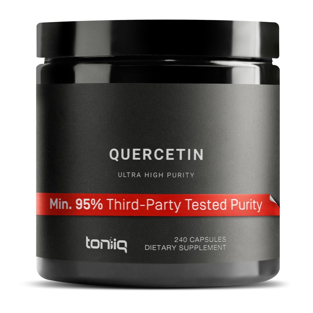 Toniiq Ultra Yüksek Saf Quercetin Capsules -% 95+ Yüksek derecede Purified and Bio available - 1000 mg Per Servisi - 240 Capsules Quercetin Supplement