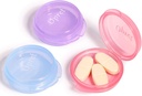 Opret Small Pill Box (3 Adet), Low Purse Notcase Travel Pills Box Medicine Storage Container Earjur Case (Rose & Blue&Purple) için sevimli Pill Case Portatif