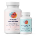 FullWell Women's Prenatal Lemon Essence Essentials - Women's Prenatal Multivitamin & Fish Oil - Supports Maternal Health & Fetal Development - Omega 3, DHA, Folate & Choline - 30 Servings