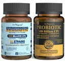 Probiyotik 100 Milyar CFU + Gut & Digestive Health için 120 Milyar CFU, Vegan Acidofili
