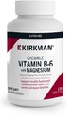 Kirkman - B6 Magnezyum B6 - 120 Tablet - Potent Vitamin B6 & Magnezyum Supplementasyon - Chewable Wafer - Hipoallergenic