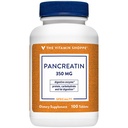 Shoppe Pancreatin 500MG, Natural Digestive Enzyme Supplement, Supports Digestion of Fats, protein, Carbohidrats (100 Tablet)