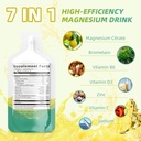 Magnezyum Citrate Liquid Supplement (10 Fl Oz),Magnesium Kompleksi/Oral Çözüm B VitaminB,Zinc, sodyum ve Bromelain for Sleep,Muscle,Heart,Gut Support (Pineapple)