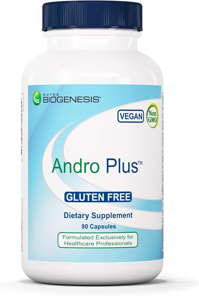 Nutra BioGenesis Andro Plus - Tribulus Terrestris Men, Maca Root Supplement for Men's Vitality with Muira Puama, Health and Wellness Support - 90 Vegetarian Capsules