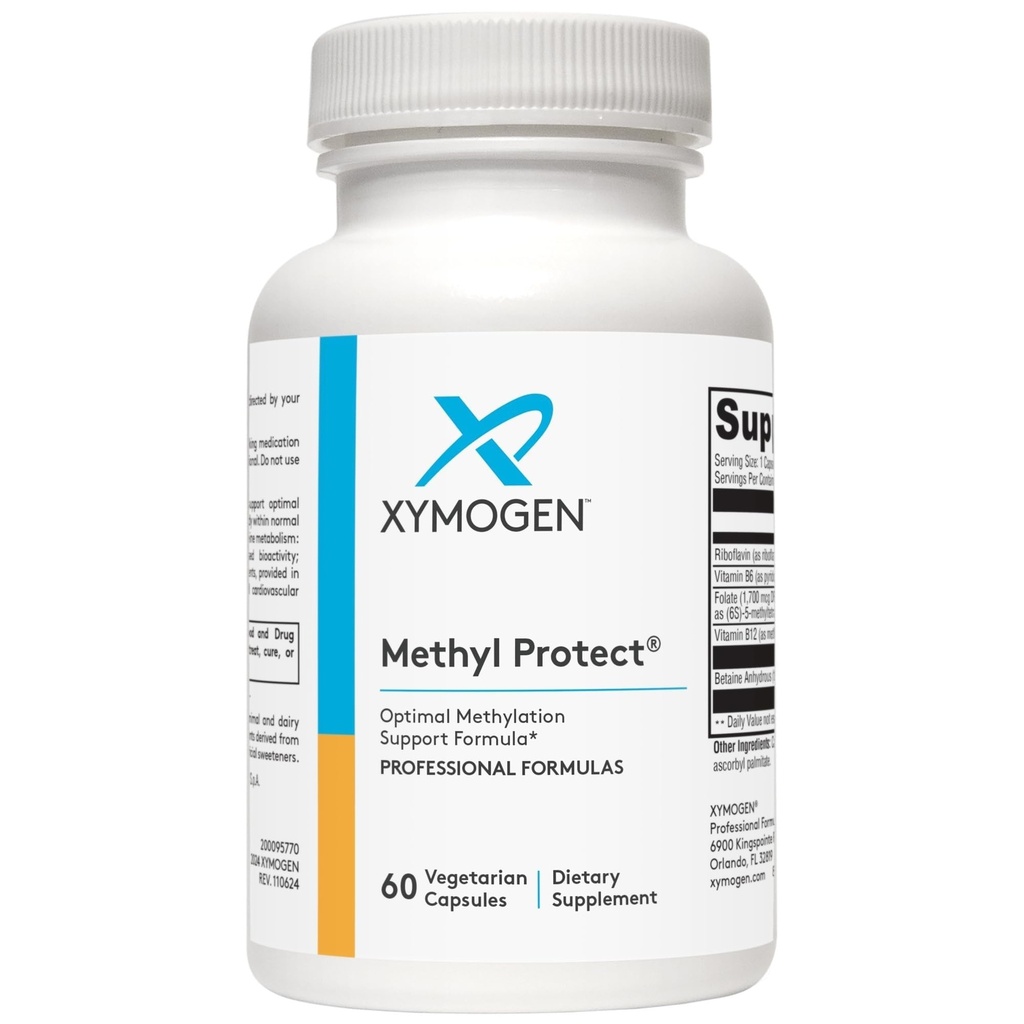 XYMOGEN Metil Koruma - Optimal Metasyon Formula Metil Folate, Vitamin B12 (Methylcobalamin b12), Riboflavin + B6 Vitaminleri - Bilişsel, Homocysteine + Kalp Sağlığı Supplements (60 Capsules)
