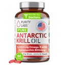 Frekans Laboratuvarları Antarktika Krill Oil 2000 mg Omega-3, Astaxanthin 800mcg Supplements to Support Memory- Rich in Omega 3, Fatty Acids, DHA, EPA & Phospholipids - 60 Softgels