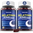 Maennyliy Melatonin 20mg Gummies for Yetişkinler - Sugar Free Melatonin Gummies Extra Strength with L-Theanine, Magnezyum, Ashwagandha, Turmeric, D3 & çinko - Non-Habit Form