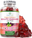 Life Vegan Collagen Gummies with Biotin Vitamins for Hair Skin and Nails Health (90 Chews) Collagen Support Supertre Complex with Resveratrol, A, E, C - Capsules, Pills