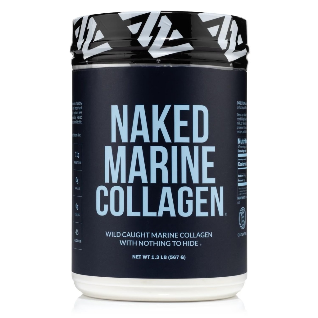NAKED Marine Collagenvor Protein Toz - Unflavored - Vahşi Caught Cod - Paleo Dostu, Non-GMO, Soy-Free, Gluten-Free - 47 Servisler